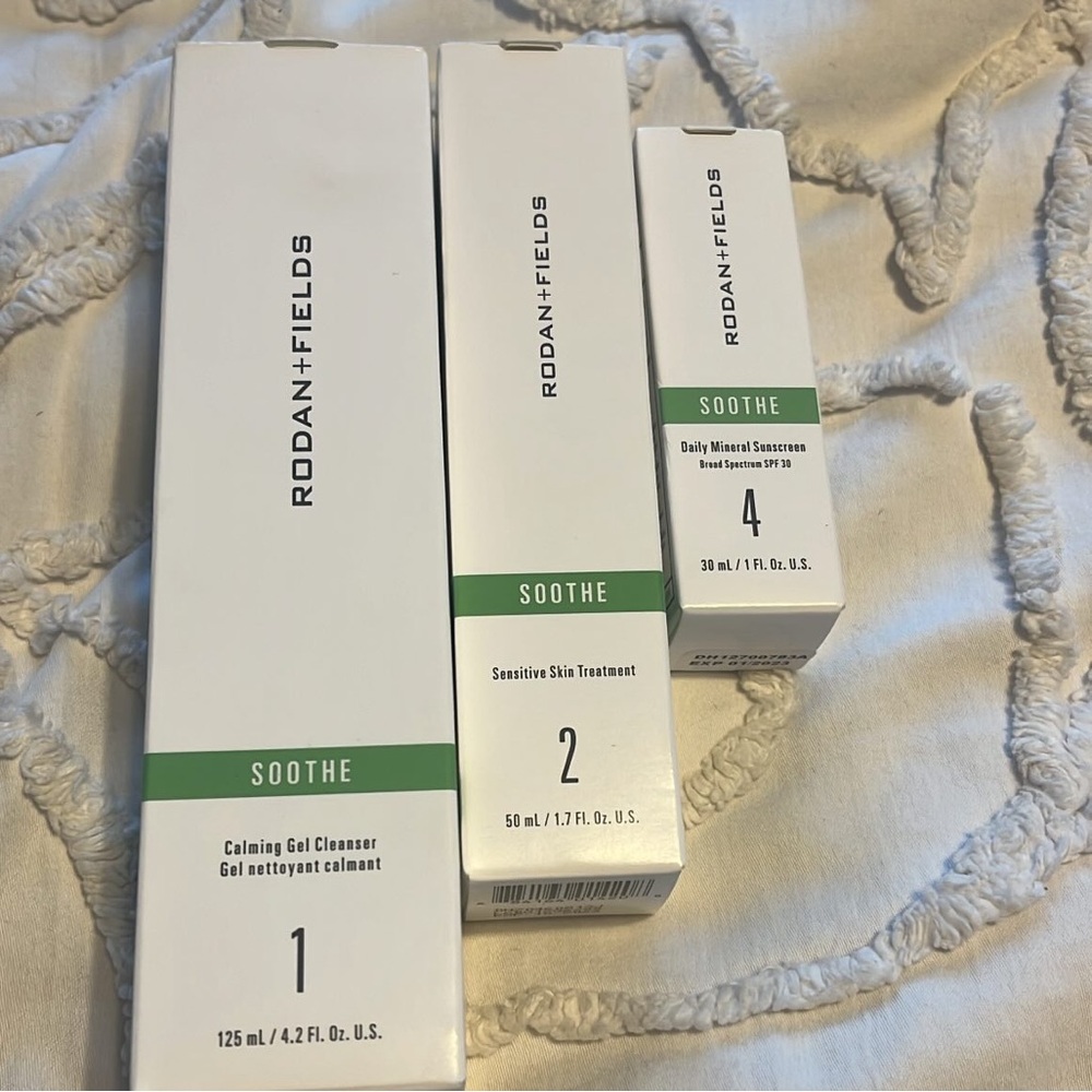 Rodan & Fields Soothe Regimen only steps 1,2,4 unopened/unused